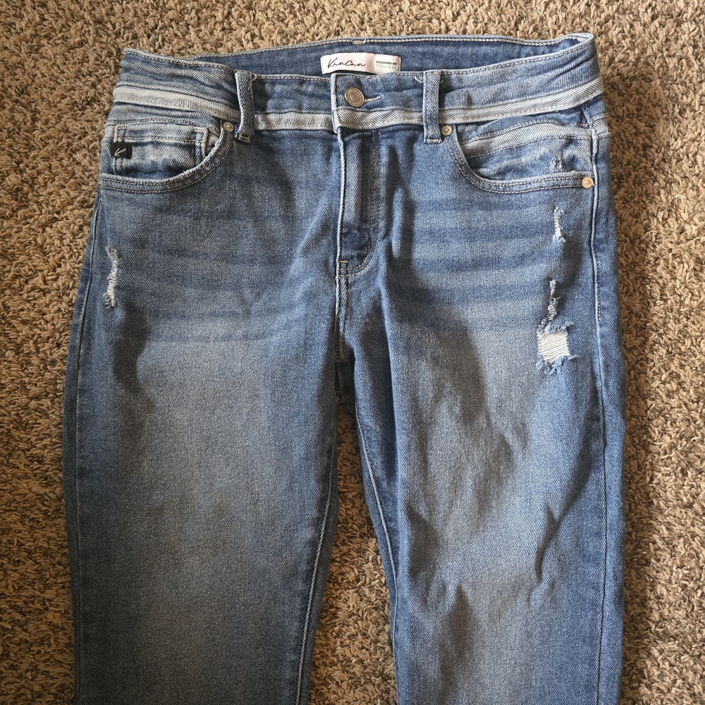 KanCan Medium Wash Distressed Skinny Jeans